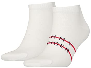 Tommy Hilfiger Herren Sneaker Socken, Weiß, 39/42 (2er Pack)