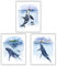 Wanddekoration für Kinderzimmer, Motiv: Ozean-Tierwal, ungerahmt, 3er-Set (20,3 x 25,4 cm) – Kinder-Badezimmer-Dekor, Aquarell-Orka und Buckelwale, Wandkunst, Meerestiere, Wandkunst-Poster für