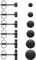 6 Paar Ohrstecker Set Schwarz Dot Ohrstecker 3/4/5/6/7/8mm Edelstahl Unisex Ohrstecker Runde Flat Top Ohrstecker Herren Damen Ohrringe