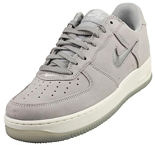 NIKE Air Force 1 React Herren Basketballschuh, Lt Smoke Grey Lt Smoke Grey, 43 EU