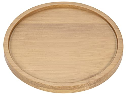 M METERXITY 3pz Sottovasi Fioriere - bambù Rotondo Gocciolatoi Vasi Fiori Applicazione Esterno/Giardino (11cm OD)