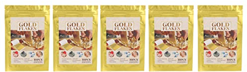 Goldfolienblätter, 50 Stück künstlerische Blattgoldblätter Mehrzweck Imitations Goldfolienblätter für Kunstdekoration, Vergoldung, Kunsthandwerk, Gemälde…