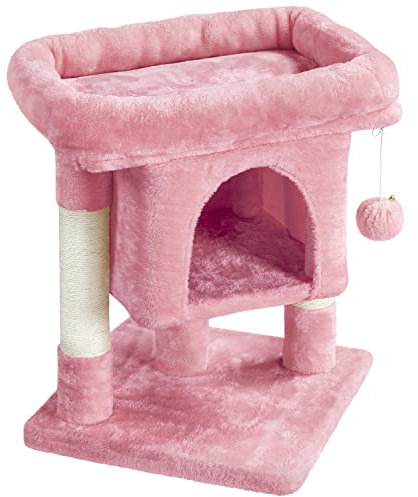 Abician Arbre à Chat Tour pour Chat Arbre Giffoir Stable et Design avec Plate-Forme Idéal pour Chat Rose