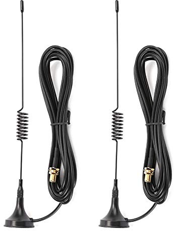 2 Stück Mobile Car Magnetic SMA-F UHF + VHF-Antennenantennen für BF UV-5R 8W Walkie Talkie