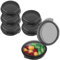 WLLHYF 5 Packs Mini Pill Case Small Pill Organizer Box Portable Vitamin Holder Travel Pill Container for Pocket Purse Pills Storage Box to Hold Medicine Cod Liver Oil (5 Black)