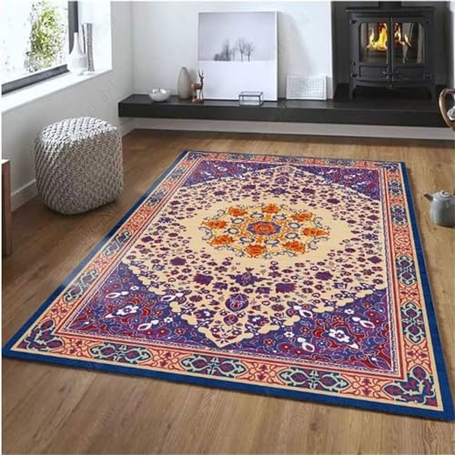 RUGMRZ Teppichläufer Küche Vintage Wohnzimmer Living Floor lila balkonteppich Outdoor Teppich Balkon teppichläufer küche Outdoor Teppich Klein300x400CM