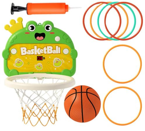 VICASKY 1satz Basketballkorb Spielzeug Für Höhenverstellbares Indoor Basketball Set Mit Pumpe Basketball Haken Und Cartoon Design Für Motorik Und