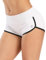 ENEESSI Damen-Shorts, Workout, Po, Lifting, hohe Taille, Yoga, Laufen, Fitness-Shorts, Weiß/Schwarz, L Kurze Schlauch