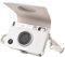 MUZIRI KINOKOO Tasche für Fuji Instax Mini EVO Sofortbildkamera – PU-Leder Mini EVO Schutzhülle im horizontalen Stil mit Litschi-Textur – mit verstellbarem Schultergurt – Weiß