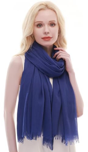 RIIQIICHY Stola für Abendkleid Blau – Leichtes Tuch für Sommer & Hochzeit, Weicher Schal ,Schultertuch Damen festlich – Schals & Tücher für Damen
