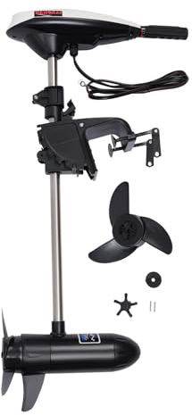 45lbs Elektro-Außenborder Prop E-Motor Elektromotor,für Angelboot Schlauchboot mit Motor Elektroaussenborder Boot 12V Bootsmotor Elektro Fünf Vorwärtsgänge und zwei Rückwärtsgänge