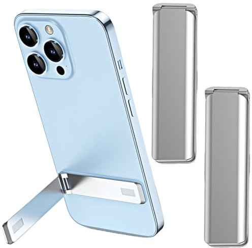JEYORZY Soporte ultrafino para teléfono celular, Soporte Vertical y Horizontal, Ángulo Ajustable, mini soporte ajustable de aleación para teléfono, portátil, plegable, ángulo ajustable
