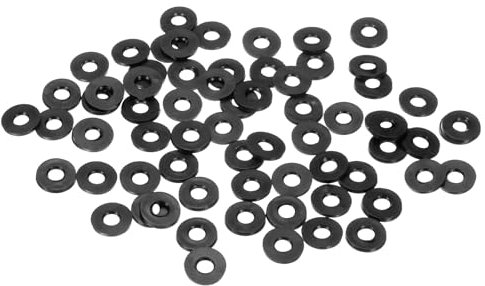 M METERXITY 100 Pcs Kit de Rondelles en Caoutchouc Assorties Noir M6, 6mm ID 13mm OD 1.6mm d'Épaisseur, Rondelles Plates en Caoutchouc pour Tuyaux de Douche/Robinets Ménagers