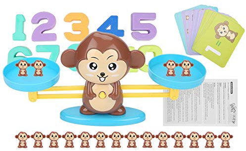 Monkey Balance Number Counting Game Spielzeug Kinder Lernspielzeug (Affenbraun)