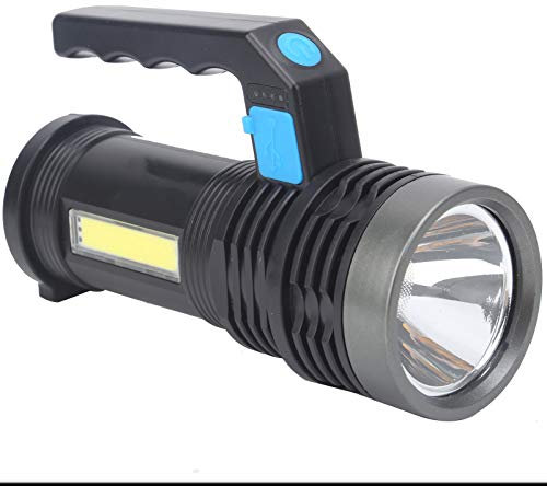 Gonetre LongRange-Taschenlampe mit Starkem Licht, Wiederaufladbar, LED-Scheinwerfer, für den Außenbereich, Haushalts-Suchscheinwerfer