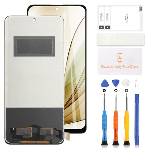 Pantalla LCD TFT para Xiaomi Poco F5 Pro 5G/Poco F5 Pro 23013PC75G, pantalla LCD, digitalizador, kit de reparación de montaje completo con herramientas (negro con marco)