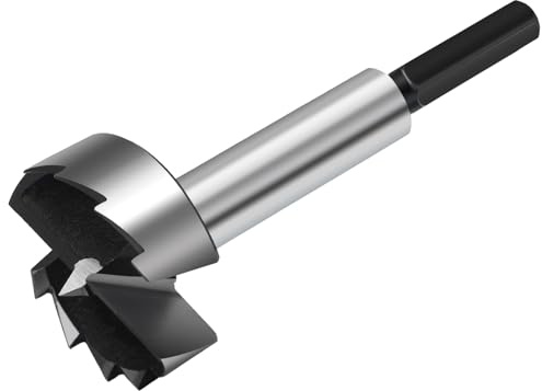 HSAWBIT 40mm Forstner Drill Bit, Forstner Bit Wood Drill Bits for Holes | Hinge Hole Cutter for Woodworking (Ø40mm, length 90mm, HEX Shank)