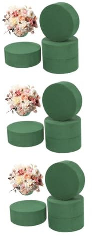 DIYEAH 3 Sätze Getrockneter Blumenschlamm Teppichschaumpolster Blumentöpfe Pflanzen Blumenschaum Pflanzenschaum Nasser Steckschaum Blumiger Nasser Schaum Phenolschaum Green 4 Stück * 3