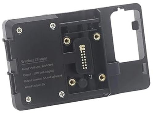 Szwaldaper Motorcycle Phone Mount, for BMW, R1200GS R1250GS, for ADV S1000XR F750GS F850GS F900R Motorcycle Wireless Charging Charger GPS Phone Holder Navigation Bracket Handlebar Phone Bracket(BLACK