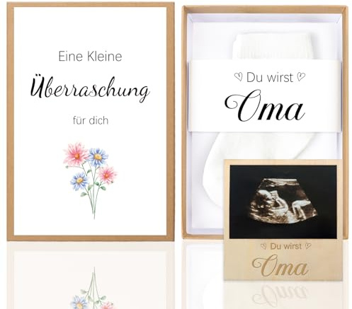 Epaing Schwangerschaft Verkünden Geschenkbox, Du Wirst Oma Geschenk, Baby Socken Geschenkset Überraschung Oma, Schwangerschaft Verkünden Großeltern, Baby Verkündung für Werdende Großeltern