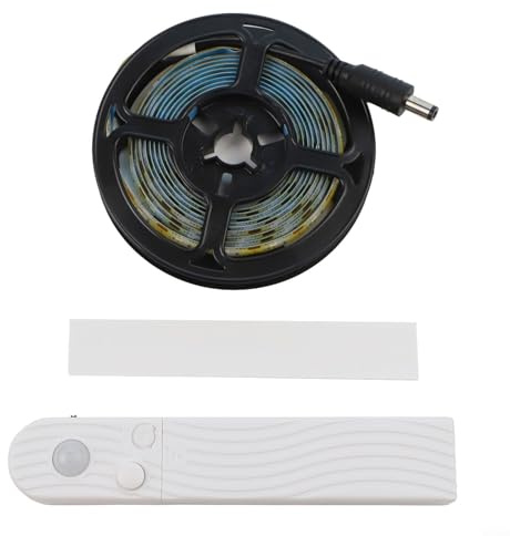 LED-Lichtleiste, 1 m/2 m/300 cm/5 m, Bewegungsmelder, Licht für den menschlichen Körper, Induktion, automatisches Ein- und Ausschalten für Schrank, Schrank, Unterbett-Beleuchtung (weißes Licht, 2 m)