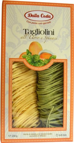 Dalla Costa Tagliolini zweifarbig mit Spinat, 5er Pack (5 x 250 g)