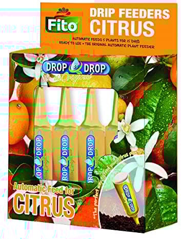 FITO 2044394 Citrus Plant Drip Feeder, 160 ml (5x32ml), Yellow, 13.5x2.8x18.5 cm