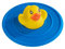 Wenko Stop per lavandino 53000100 anatra per tutti i lavello, Silicone, Blu, 11 x 11 x 4 cm