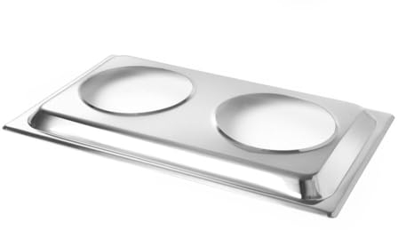 HENDI Aufsatzadapter, für 2x HENDI Bain-Marie Topf (470909), passt zu allen GN 1/1 Chafing Dishes, 530x325x(H)30mm, Edelstahl