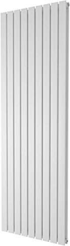 Pinta Vertical Radiator | Flat Panel Double Column | Central Heating | Living Room Hallway Bathroom Kitchen Radiator | 1800 x 610 | White