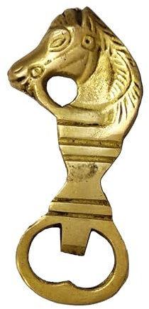 Purpledip Brass Bottle Opener 'Wild Horse': Vintage Collectible Barware (11599)