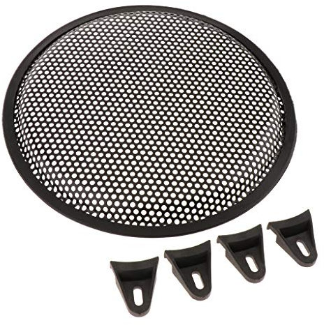 perfk Garde de Protection pour Haut-parleurs Grille Cache Garde Noire - Noir 10 Pouces