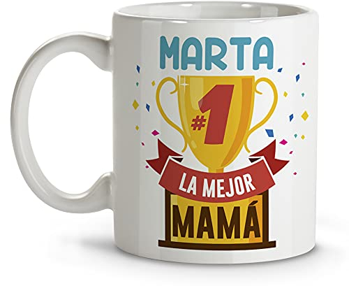 LolaPix Tazas personalizadas. Regalos Día de la Madre. Taza personalizada. Regalos originales. Varios diseños. Capacidad 300ml cerámica. Copa Mamá