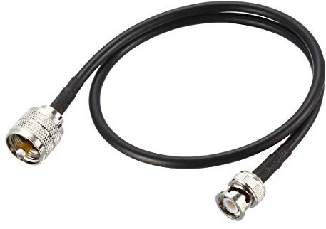 sourcing map Cavo coassiale UHF (PL259) a BNC maschio antenna radio RG58, 22 pollici