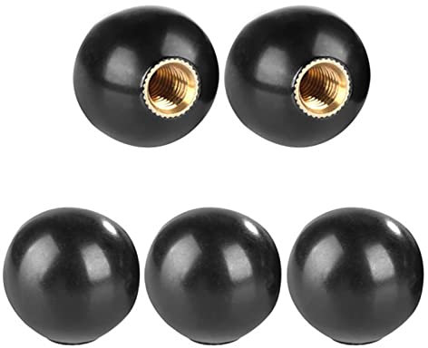 FTVOGUE 5pcs bouton de bakélite boule de bakélite ronde levier levier de changement de machine outil de remplacement BM6 * 20 (écrou de cuivre intégré)