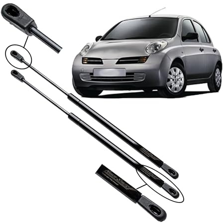 Ramor Strutz 2x Verin de Hayon Compatibles avec Nissan Micra K12 2002-2010. Ressorts à Gaz pour Hayon, Verins de Coffre. Remplacement pour 90450AX61B et d'autres.