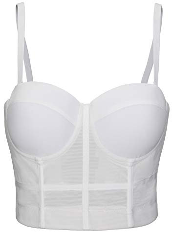 Woboren Damen Korsett Bustier BH Dessous Tank Top Tr?gertop Crop Top Corsage Schlanke Weste