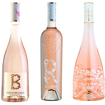Case of 3 Premium Rose Wine - Premium Rosé From Provence | 1 x R De Roubine | 1 x Instant B | 1 x La Vie En Rosé - French Rosé Wines