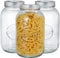 Peohud 3 Pack Large Mason Jars, 2L Wide Mouth Mason Jars with Airtight Lids and Band, Glass Storage Bottle For Canning, Fermenting, Storing, Pickling,Clear Glass Canning Jars