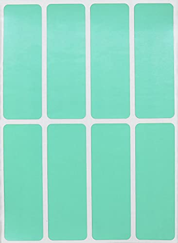 Royal Green Rechteckige Aufkleber - Farbcodierte, Beschriftbare Etiketten für Organisation, Umzug und Versand - 7,6 x 2,5 cm - Für Zuhause, Büro und Schulprojekte