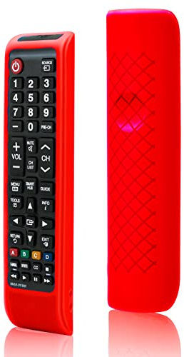 Carcasa para mando a distancia Samsung TV, funda de silicona para mando a distancia BN59-01199F Samsung, Smart TV, color rojo
