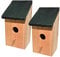 Ram© 2 X Wooden Wood Bird Nesting Box Nest Bird House Small Birds Blue Tit Robin Sparrow Bird House Feeder