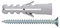 Tasselli in nylon Ø 8 x 40 senza collarino con viti TPS 5,0 x 45-12 pz.