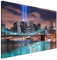 Estika Leinwand bilder - Manhattan New York in der Nacht - 120x80 cm, 1 teilige kunstdruck - Wandbilder wohnzimmer, schlafzimmer, Moderne wanddeko, Bild auf leinwand - New York bilder - 2334A_1B