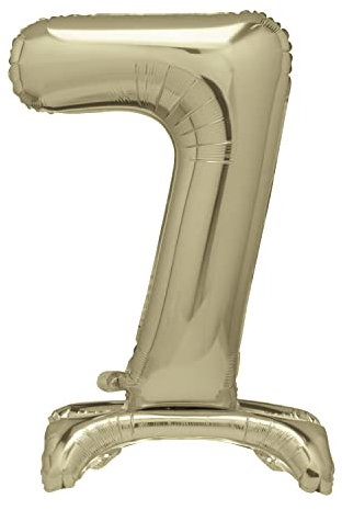 Unique Party 13237 - Riesen Stehen Nummer 7 Ballon - 76 cm - Gold