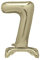 Unique Party 13237 - Riesen Stehen Nummer 7 Ballon - 76 cm - Gold