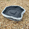 Garden Ornaments & Accessories Small Patterned Log Effect Ground Bird Bath or Replacement Top Black and White