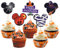 30 Stück Mini inspiriert Halloween Cupcake Toppers Hexenhut Geist Fledermaus Cupcake Picks Happy Halloween Thema Baby Shower Birthday Party Kuchen Dekorationen Zubehör