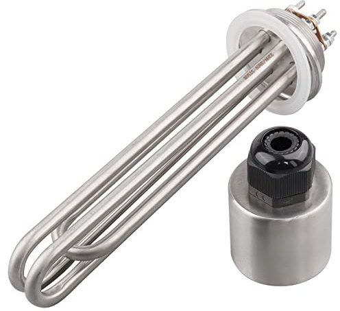 Tri-Clamp-Heizelement DN50 Elektro-Rohrheizkörper 220V 3750W 2 Zoll Durchmesser 59.6mm mit Edelstahlabdeckung und Silikonring