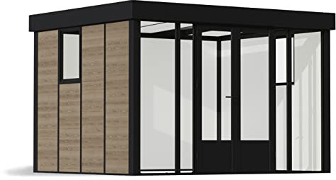 Canopia by Palram Pavillon wasserdicht Copenhagen Gartenbüro10x12 Gartenpavillon stabil und Winterfest 3.5x3 m Alu